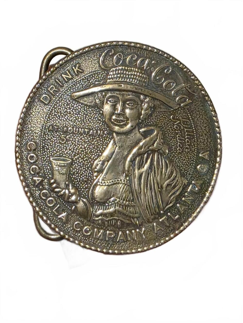 Vintage Coca-Cola Award Bronze Belt Buckle by Tiffany Studio